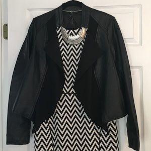 Faux leather moto jacket